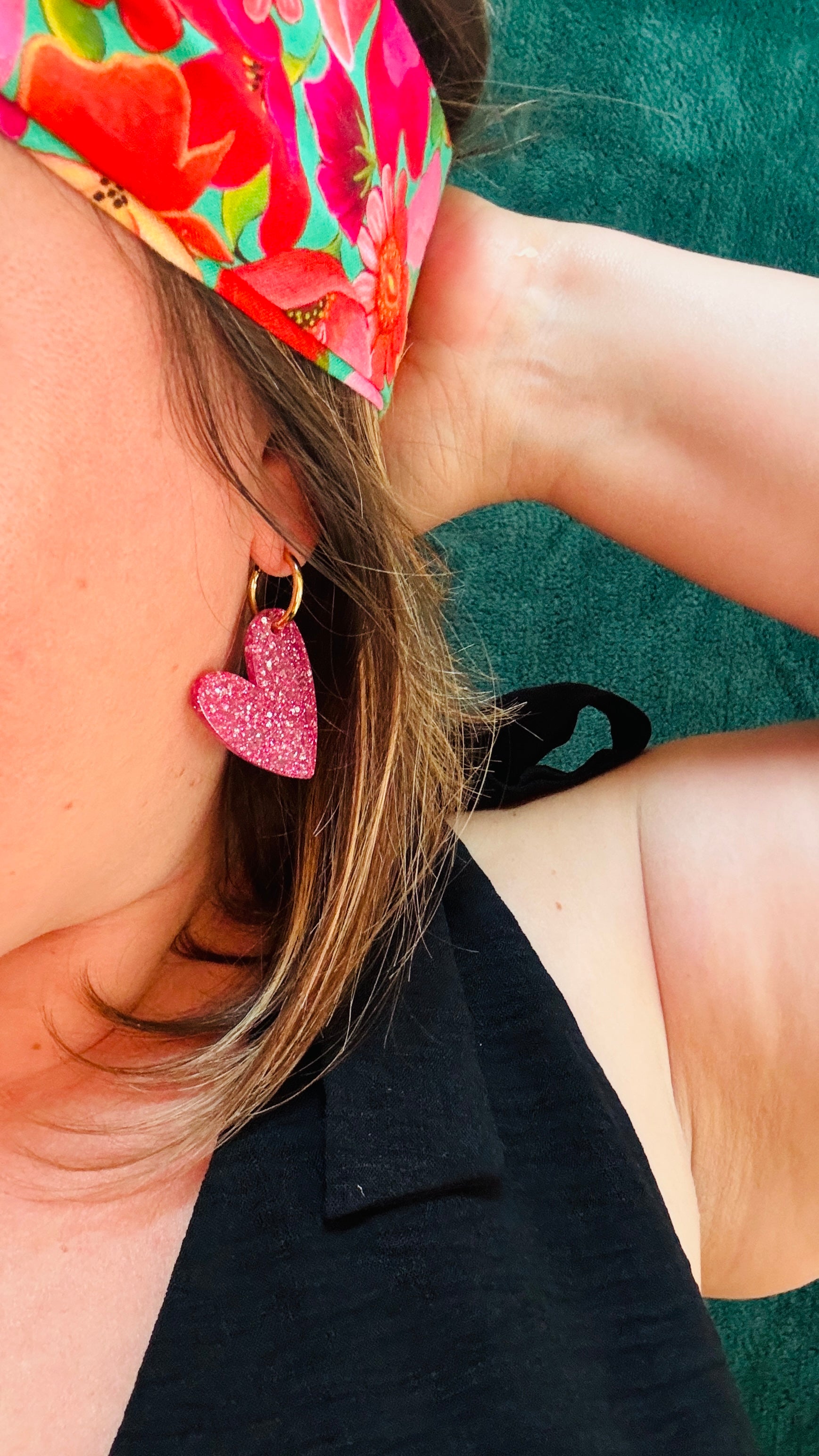 Boucles d'oreille porcelaine Coeurs rose pâle - SMAC Slow Mix Boucles d'oreille porcelaine Coeurs rose pâle - SMAC Slow Mix