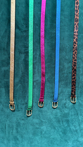 Ceinture Gatzby - grande taille 100% cuir coloré et métalisé