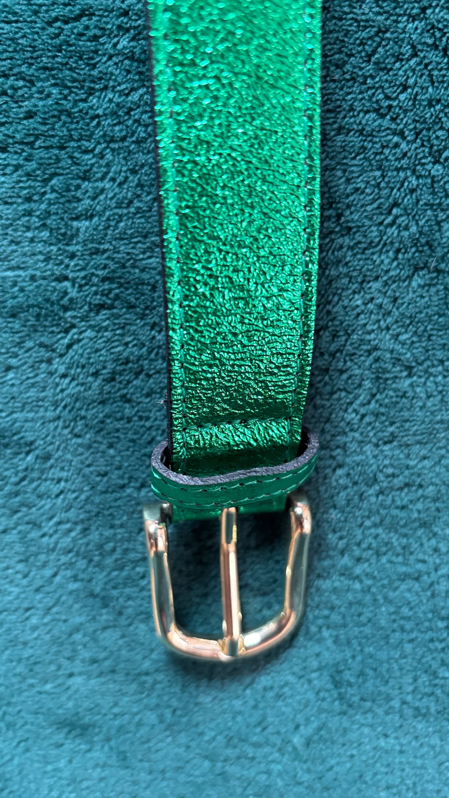 Avec cette ceinture grande taille en cuir pailleté, ajoutez une dose de peps et d'éclat à vos tenues pour toutes les occasions. Son style créatif et glamour la rend indispensable pour celles qui souhaitent briller au quotidien ou lors d'événements plus habillés.