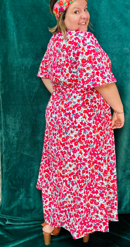 Robe Majorelle - robe longue grande taille fluide avec des motifs liberty