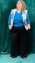 Teeshirt étoile - manche longue grande taille uni motif étoile