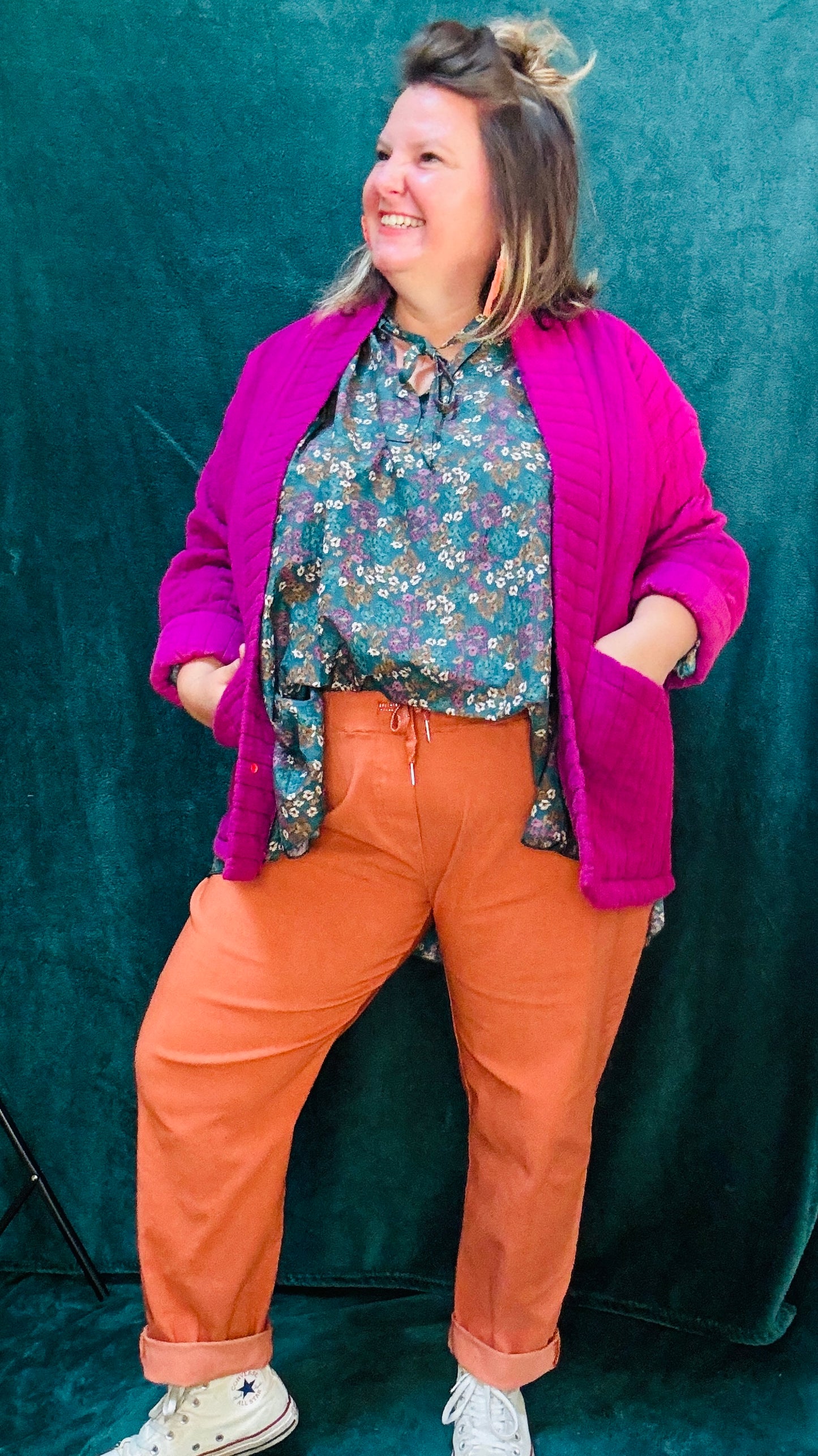 Veste star - grande taille manche 3/4 colorée